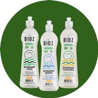 Kit Cozinha 1 - Detergente Neutro 470ml + Detergente Capim Limão 470ml + Detergente Coco 470ml