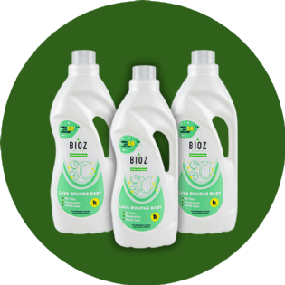 Trio Lava Roupas Baby 1L - Bioz Green